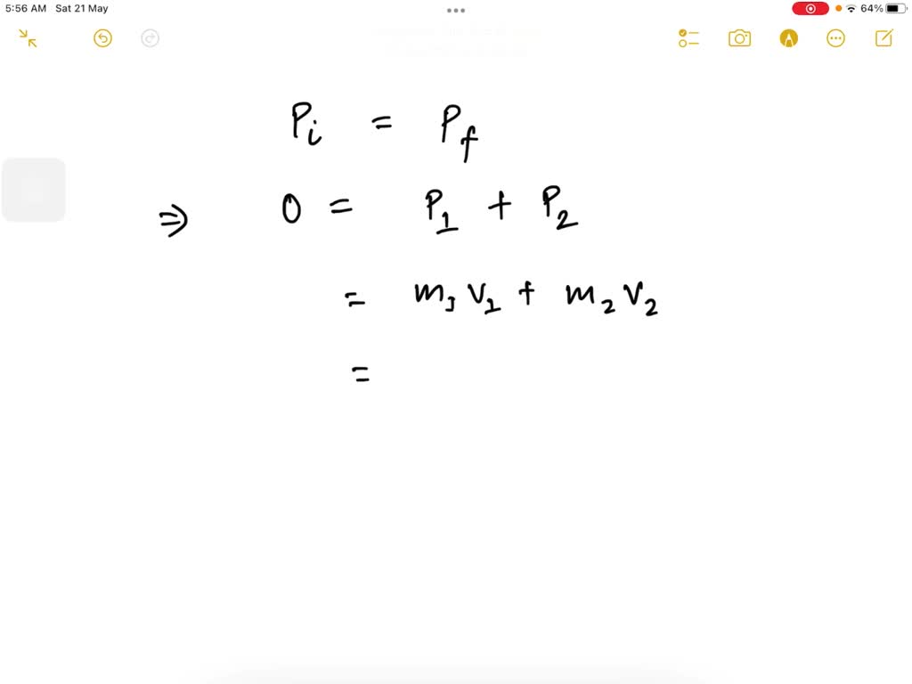 SOLVED A 1200kg cannon suddenly fires a 100kg cannonball at 35 m/s. What is the recoil speed
