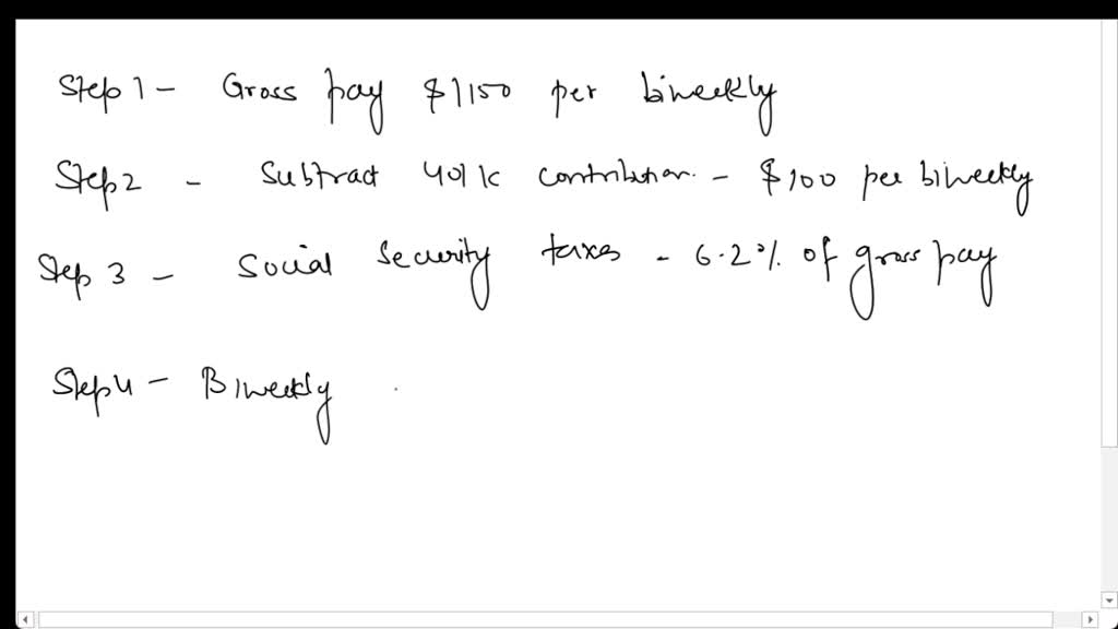 Mary Matthews made 1,150 during a biweekly pay period. Only social