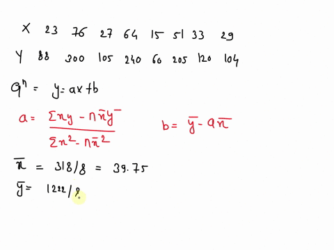 24-24-f83-x-y-23-88-76-300-27-105-64-240-15-60-51-205-33-120-29-104-when-regression-analysis-is-performed-according-to-the-given-x-and-y-values-what-is-the-y-value-to-be-obtained-for-x-100-i-04404