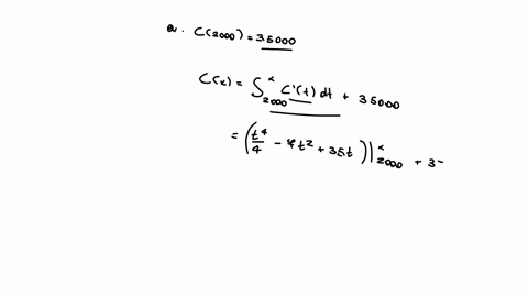 the-marginal-cost-function-for-producing-x-thousand-bottles-of-drink-is-given-by-cx2x3-14x35-if-cx-represents-the-cost-function-in-thousands-of-dollars-a-find-the-cost-function-if-monthly-total-costs