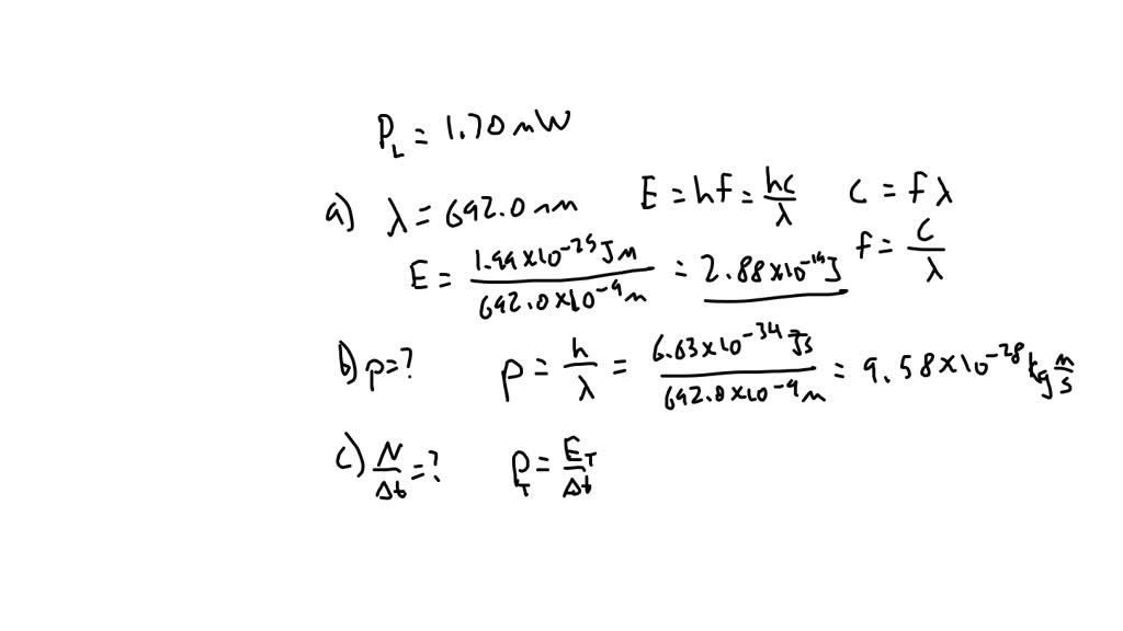 Solved The average power emitted by a laser pointer is 2 mW