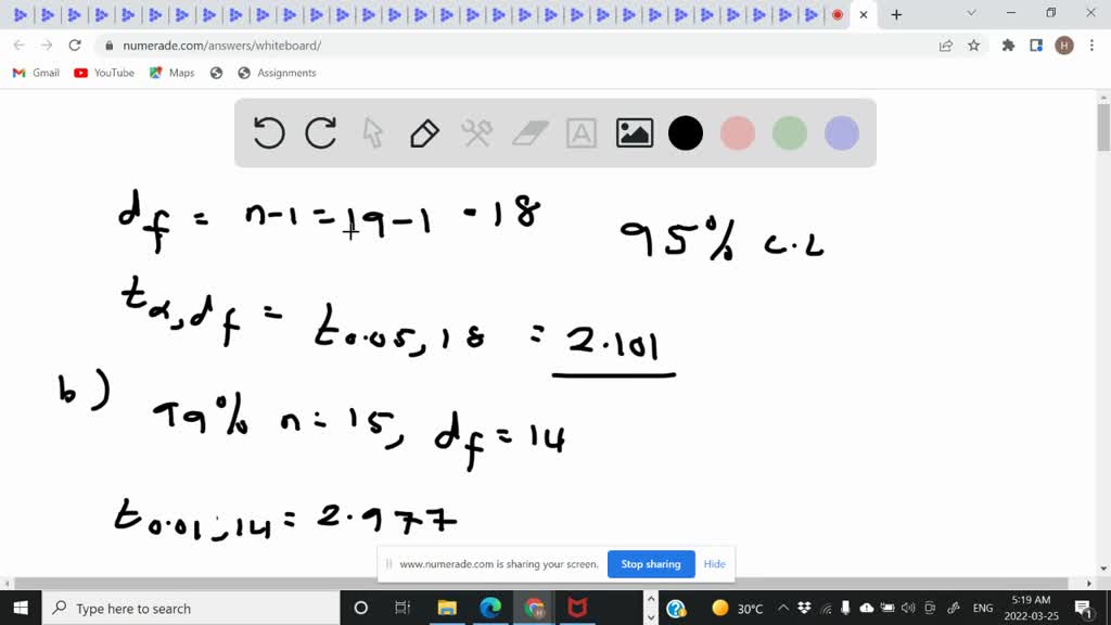 solved-what-are-the-degrees-of-freedom-for-student-s-t-distribution-when-the-sample-size-is-19