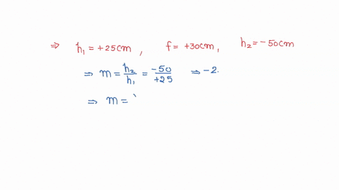 an-object-25cm-high-is-placed-in-front-of-convex-lens-of-focal-length-30cm-if-the-height-of-real-image-is-50-cm-find-the-distance-between-the-object-and-the-image
