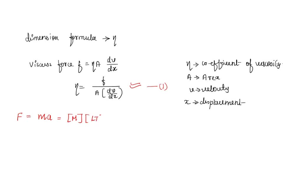 SOLVED: Find the dimensions of coefficient of viscosity and its SI units