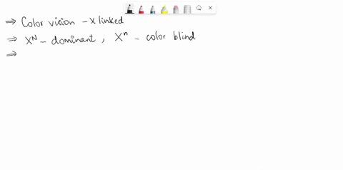 in-humans-color-vision-is-x-linked-the-gene-for-color-vision-is-located-on-the-x-chromosome-but-it-is-absent-from-the-y-chromosome-normal-color-vision-x-dominant-over-color-blindness-x-suppo-68019