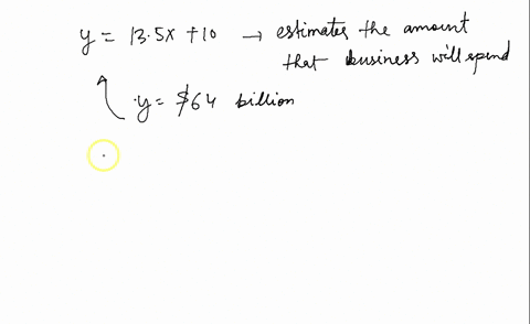 the-equation-y-135x-100-estimates-the-amount-that-businesses-will-spend-in-billions-of-dollars-on-a-certain-business-technology-where-x-is-the-number-of-years-after-2004-for-what-years-will-18585