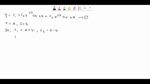 find-a-homogeneous-linear-differential-equation-with-constant-coefficients-whose-general-solution-is-given-y-c1-czezx-cos4x-cge2x-_-sin4x-y-4y-20y-16y-0-y-4y-2oy-16y-0-y-20y-16y-0-y-4y-20y-0-75445