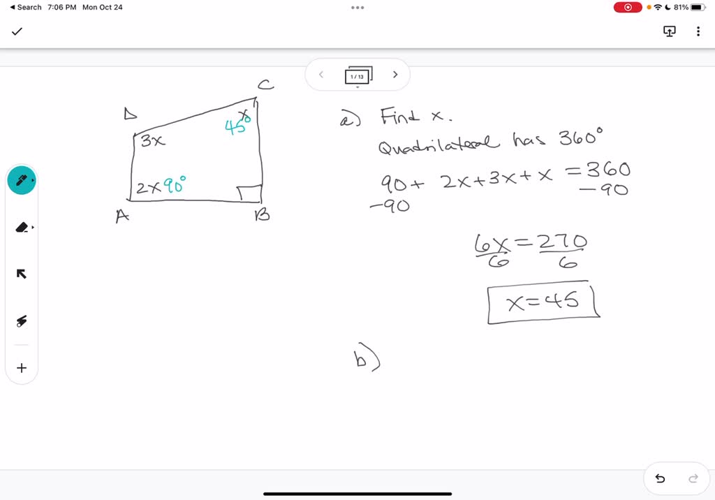 solved-abcd-is-a-quadrilateral-a-calculate-the-value-of-x-45-3x-when