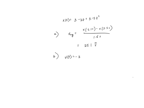 an-object-moves-along-the-x-axis-according-to-the-equation-x-315t2-200t-300-where-x-is-in-meters-and-t-is-in-seconds-a-determine-the-average-speed-between-t-350-s-and-t-510-s-ms-b-determine-17793