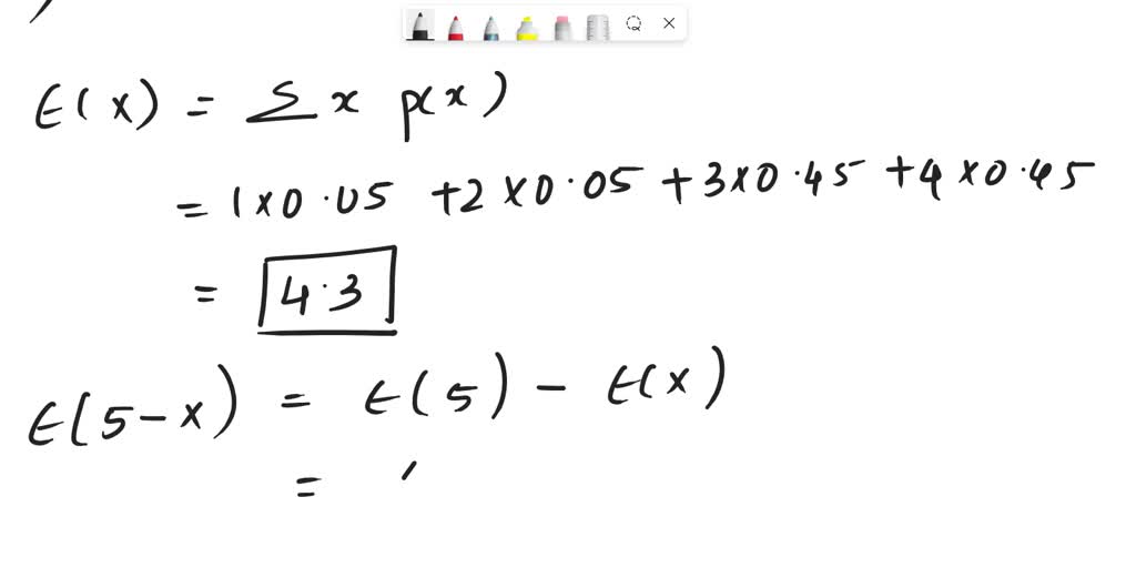 SOLVED Possible values of X, the number of components in a system submitted for repair that