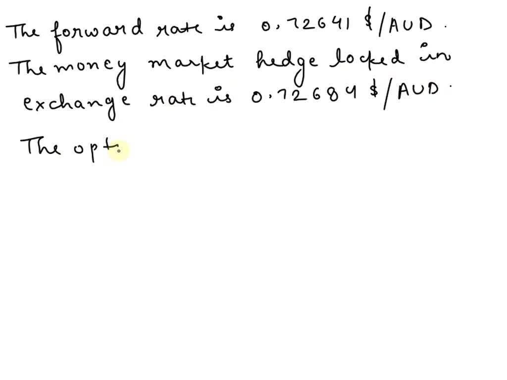 SOLVED What is the cashflow cost of hedging translation exposure with