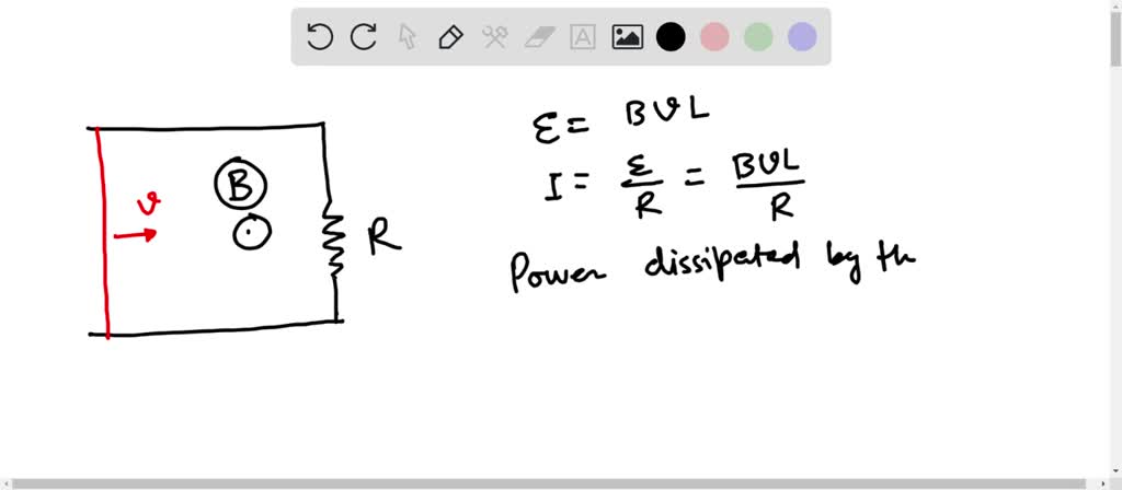 SOLVED: The diagram shows a conducting rod of length being moved in a  region of uniform magnetic field B. The field is directed at right angles  to the plane of the paper.