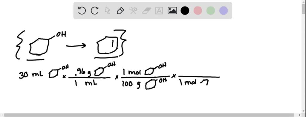 Solved 30 Ml Of Cyclohexanol Density 0 96 G Ml Molar Mass 100 G Mol Was Used To Produce 20