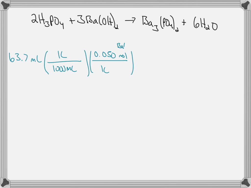 SOLVED: 1. A 125 mL sample of phosphoric acid was titrated with an ...