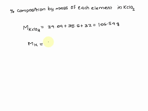calculate-the-percent-composition-by-mass-of-each-element-in-kclo2-63688
