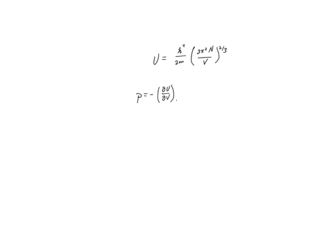 the-ideal-gas-law-for-a-maxwell-boltzmann-gas-is-pv-nrt-n-kbt-find-the-corresponding-relationship-between-pressure-p-volume-v-and-total-energy-u-for-a-fermi-dirac-gas-hint-recall-that-for-an-98407