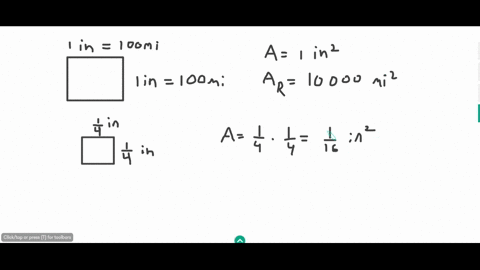 suppose-that-you-have-map-0n-which-inch-represents-1o0-miles-you-trace-state-on-the-map-onto-inch-graph-paper-the-grid-lines-are-spaced-inch-apart-you-count-that-the-state-takes-up-about-80-55925