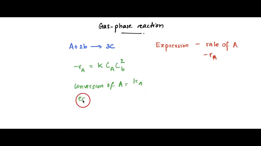 SOLVED Consider the following elementary gasphase reaction A + zb3C
