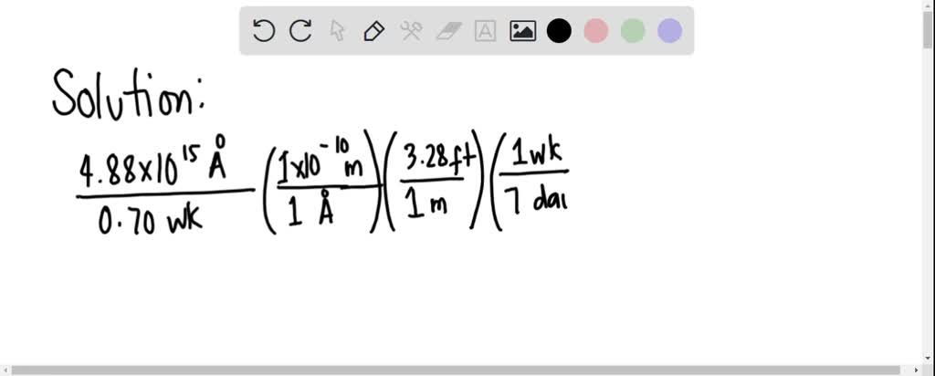 SOLVED: A zebra walked a distance of 4.88 x 1015 angstroms (Å) in 0.70 ...