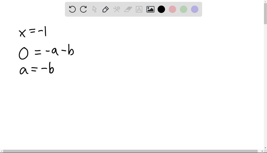 SOLVED: For What Values Of A And B Is The Following Function Continuous ...