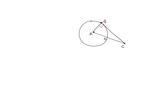given-bc-is-tangent-to-circle-a-determine-the-value-of-line-ac-in-the-picture-below-34039