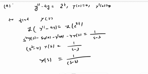 use-laplace-transform-to-solve-the-following-odesa-y-4y-e-3t-y0-0-y0-0-b-y-4y-3y-e-t-12154