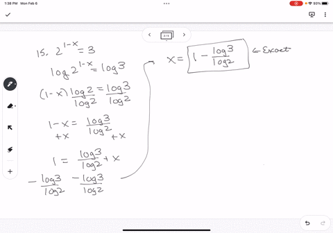 11-38-exponential-equations-a-find-the-exact-solution-of-the-exponential-equation-in-terms-of-logarithms-b-use-a-calcu-lator-t0-find-an-approximation-to-the-solution-rounded-to-six-deci-mal-33019