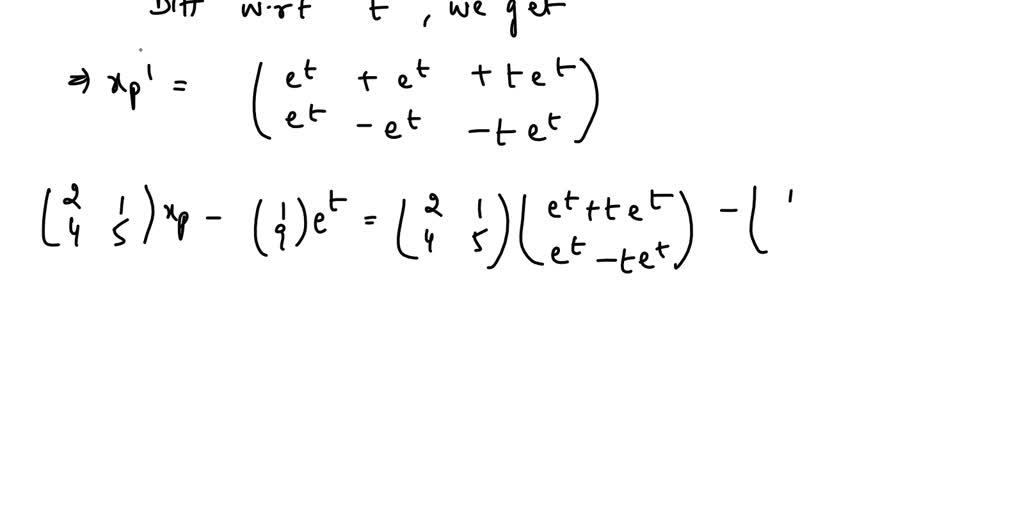 Solved Verify That The Vector Xp Is A Particular Solution Of The Given Nonhomogeneous Linear