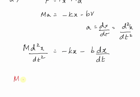 an-object-of-mass-02kg-is-hung-from-a-spring-whose-spring-constant-is-80-nm-the-body-is-subject-to-a-resistive-force-given-by-b-v-where-v-is-its-velocity-ms-and-b-4-n-m-a-set-up-the-differen-74576