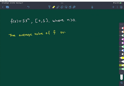 find-the-average-value-of-the-function-over-the-given-interval-fx-5xn-on-0-1-where-n-is-a-constant-n-0-65121