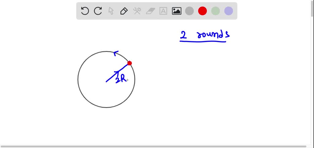 SOLVED: A body moves along a circle of radius '2R' . What is the ...