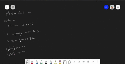 which-of-the-following-functions-are-solutions-of-the-differential-equation-y-y-sinx-select-all-that-apply-y-zx-sinx-y-sinx-y-x-sinx-8x-cosx-cosx-y-1-cosx-40983