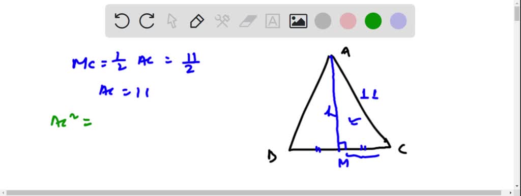 SOLVED: An altitude is drawn to the base of equilateral triangle ABC ...