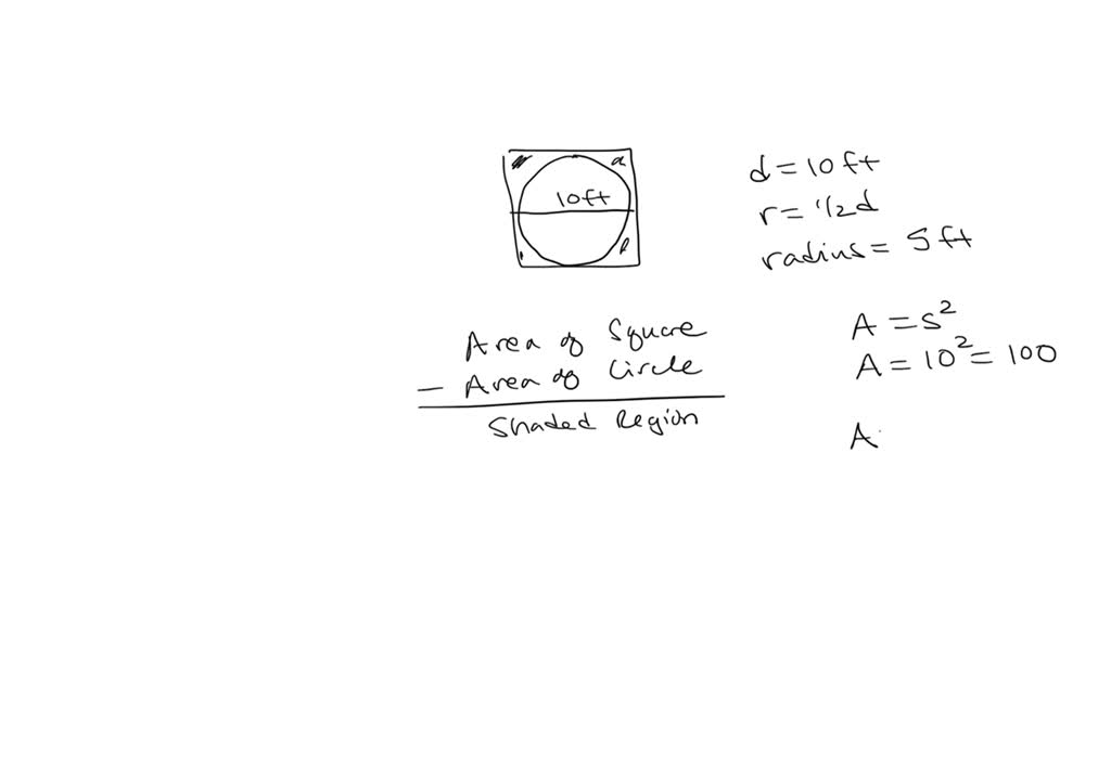 SOLVED Find The Area To The Nearest Square Foot Of The Shaded Region