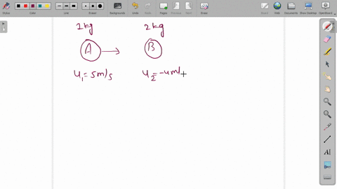 before-collision-block-a-with-mass-1-kg-velocity-5-ms-and-block-b-with-mass-2-kg-velocity-4-ms-on-a-floor-are-moving-towards-each-other-along-the-x-axis-they-collide-and-stick-together-after-collision