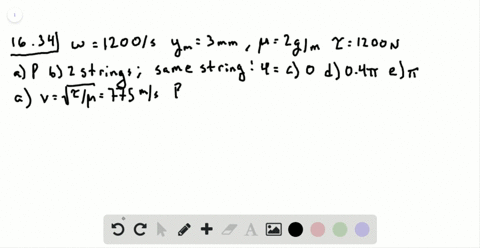 two-sinusoidal-waves-with-the-same-amplitude-of-900-mathrmmm-and-the-same-wavelength-travel-together-along-a-string-that-is-stretched-along-an-x-axis-their-resultant-wave-is-shown-twice-in-fig-16-38-2