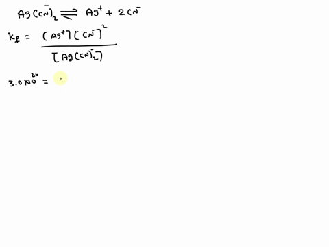 find-the-equilibrium-concentration-of-silver-ions-in-solution-containing-047-m-agcn2-aq-kf-of-agcn2-aq-30x1020-58156