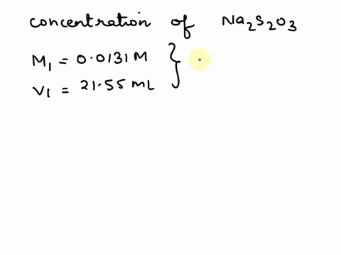 an-unknown-concentration-of-sodium-thiosulfate-na2s2o3-is-used-to-titrate-a-standardized-solution-of-kio3-with-excess-ki-present-suppose-1565-ml-of-the-na2s2o3-solution-is-required-to-titrat-11646