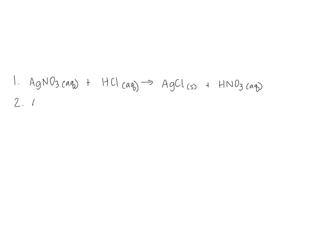 SOLVED 1) Complete and balance the molecular equation for the reaction