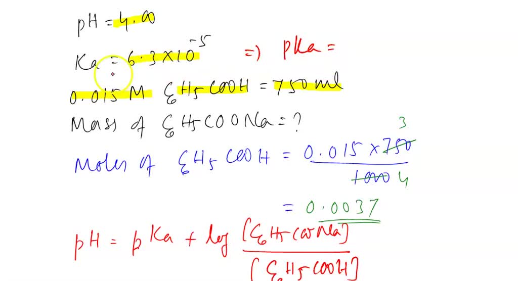 SOLVED You are asked to prepare a buffer solution with pH = 4.00