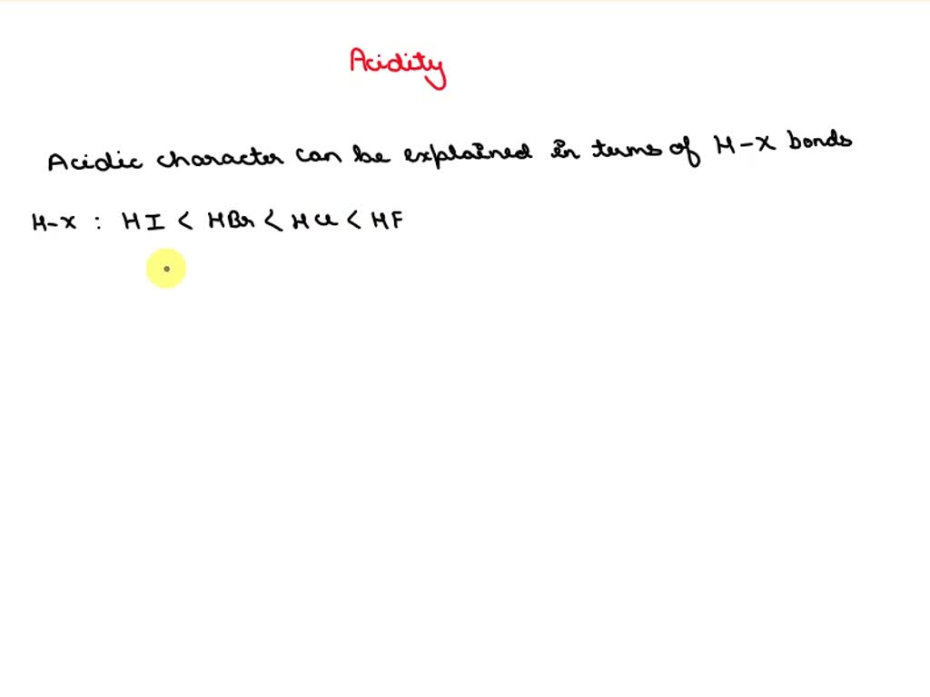 SOLVED The hydrogen halides (HF, HCl, HBr, and HI) are all polar