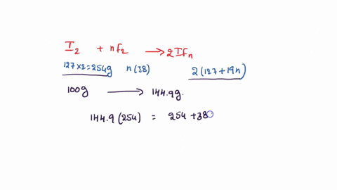 in-an-experiment-the-reaction-of-1000-g-of-iodine-produced-1449-g-of-a-compound-formed-from-iodine-and-fluorine-what-mass-of-fluorine-was-consumed-in-the-reaction-what-is-the-mass-ratio-of-i-12096