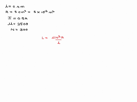 40_-an-iron-core-04-m-long-and-5-square-cm-in-cross-section-is-wound-with-300-turns-when-a-current-of-05-in-the-coil-how-flows-much-is-the-inductance-assume-the-core-has-a-of-the-coil-permea-18237