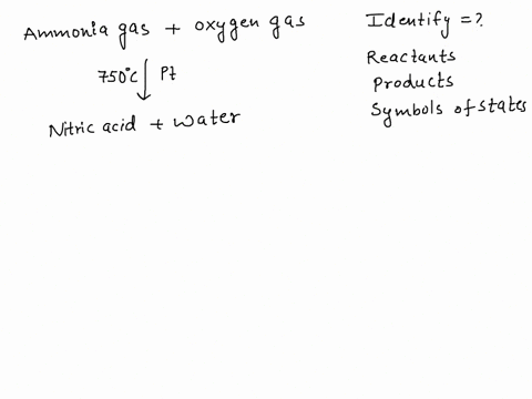 nitric-acid-hno3-can-be-produced-by-reacting-high-pressure-ammonia-gas-with-oxygen-gas-at-around-750c-in-the-presence-of-a-platinum-catalyst-water-is-a-by-product-of-the-reaction-identify-re-65814