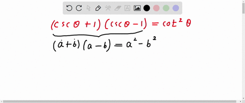 establish-the-identity-csc-01-csc-0-1-cot-2-0-multiply-and-write-the-left-side-expression-as-the-difference-of-two-squares_-18399