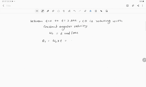 imagine-that-the-cd-on-the-right-side-is-rotating-with-a-constant-angular-velocity-of-6-rads-between-t0-and-t3-s-then-at-t3-s-it-is-suddenly-subjected-to-a-constant-angular-acceleration-of-6-rads2-for