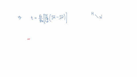 a-large-tank-filled-with-water-to-a-height-h-is-to-be-emptied-through-a-small-hole-at-the-bottom-the-ratio-of-time-taken-for-the-level-of-water-to-fall-from-h-to-h2-and-from-h2-to-zero-is-2