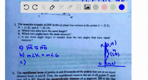 the-trianele-almn-in-the-following-diagram-has-anglesof-6558-and-57-lit-thc-sdes-in-ofdcr-irum-shonest-t0-longesl-mi_mi_45-fc-the-isosceks-trtangle-aghk-in-ihe-xy-plane-has-vertices-at-the-p-11555