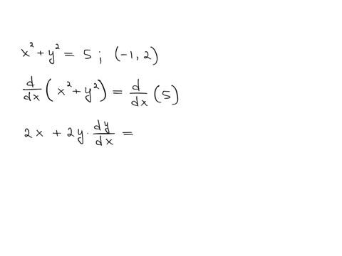 find-the-equation-of-the-tangent-line-at-the-given-point-on-the-following-curve-x2-y2-5-12-the-equation-of-the-tangent-line-to-the-point-12-is-y-68965