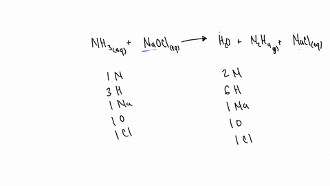 nh3aq-naocaq-h20-n2h4g-naciag-provide-the-balanced-equation-for-this-reaction